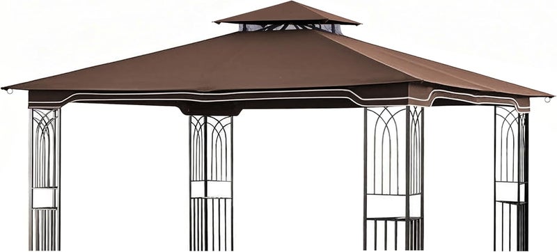 SCOCANOPY Replacement Gazebo Canopy for 10 x 12 Regency II Patio Gazebo Model L-GZ798PST,A101004104,A101004105,(Brown) - Image 1